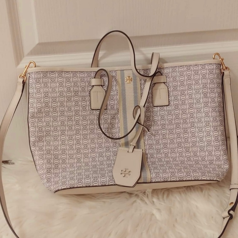 COPY - 💝FIRM! TORY BURCH GEMINI LINK CANVAS SMALL TOTE (PLZ READ)
